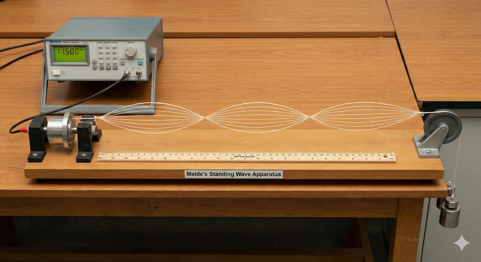 Melde String Melde's Experiment: Analysis of Transverse Standing Waves on a String ...